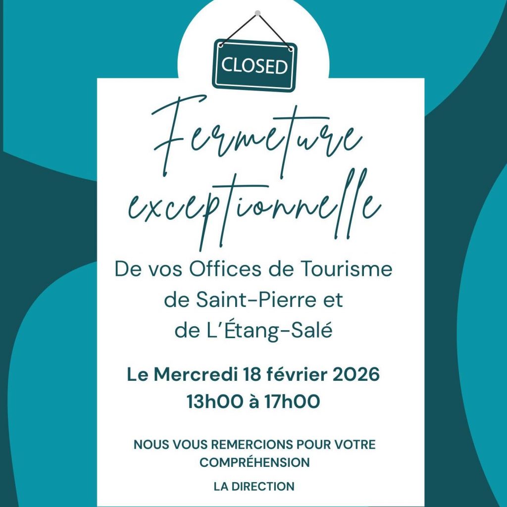 Destination Réunion : Fermeture exceptionnelle des offices de tourisme de Saint-Pierre et de L&rsquo;Étang-Salé