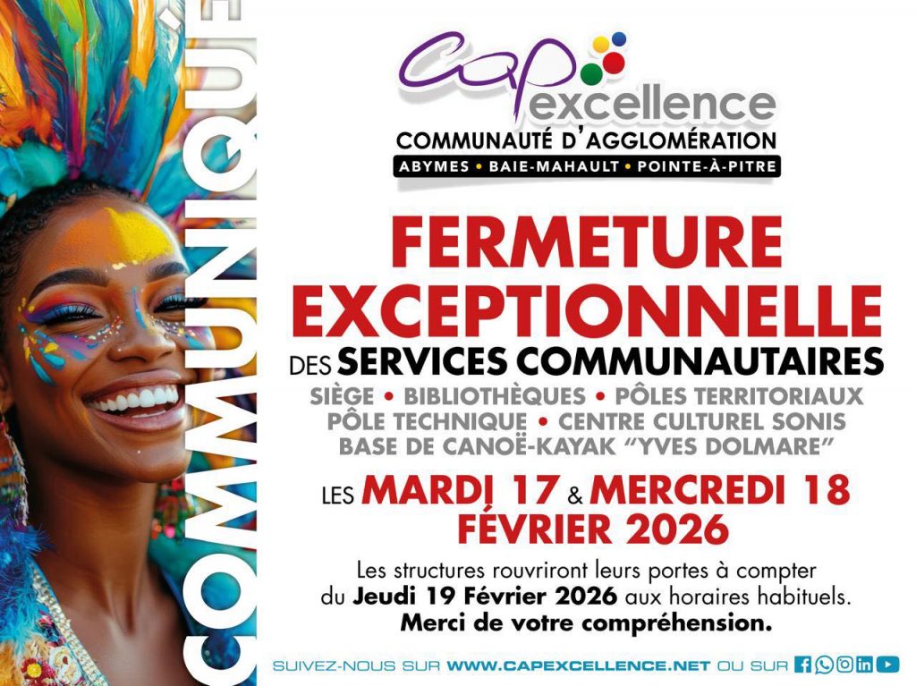 Guadeloupe : Alerte fermeture exceptionnelle des services publics en Outre-mer