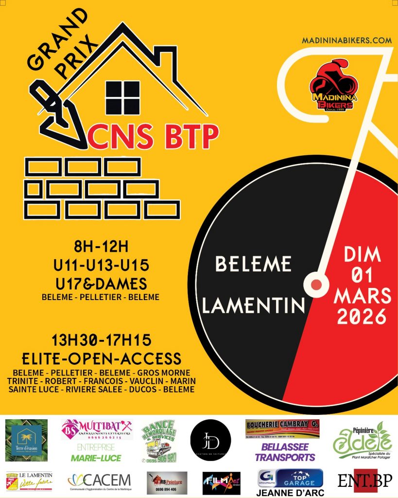 Le Grand Prix Cycliste CNS BTP : Un défi sportif intense en Martinique et en Outre-mer