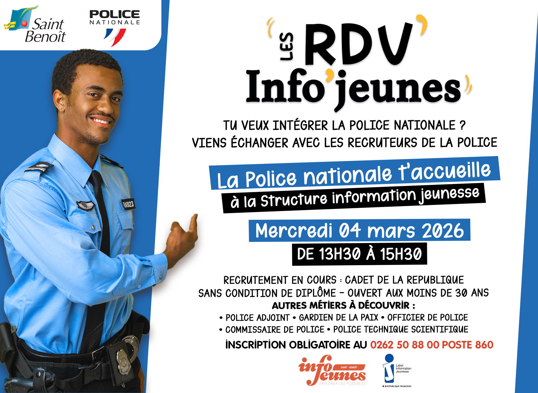 Recrutement de la Police Nationale  La Runion : booste ton avenir en  Outre-mer - Outremer Tourisme