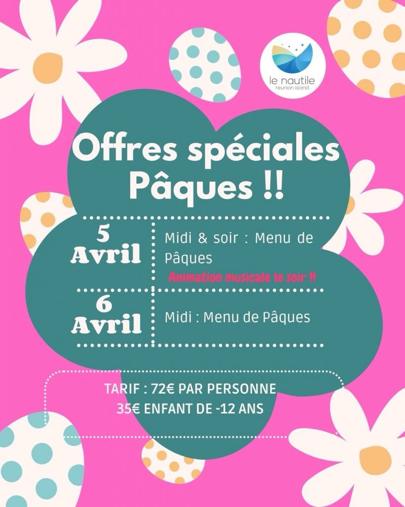 Célébrez Pâques à l&rsquo;Hôtel Le Nautile sur l&rsquo;île de La Réunion, joyau de l&rsquo;Outre-mer