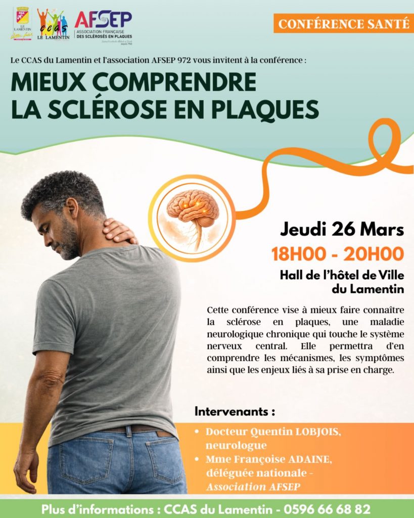 Conférence santé de la Ville du Lamentin : comprendre la sclérose en plaques en Martinique, votre région d&rsquo;outre-mer