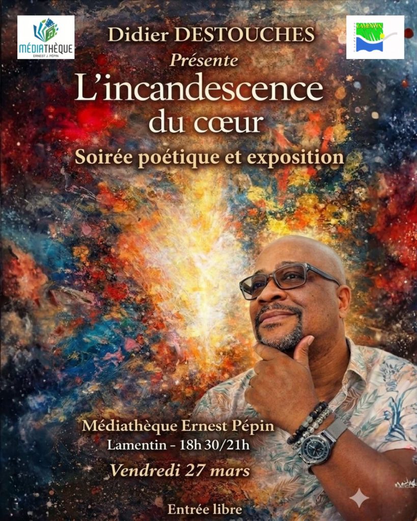 Didier Destouches illumine la Médiathèque de Lamentin Guadeloupe en Outre-mer