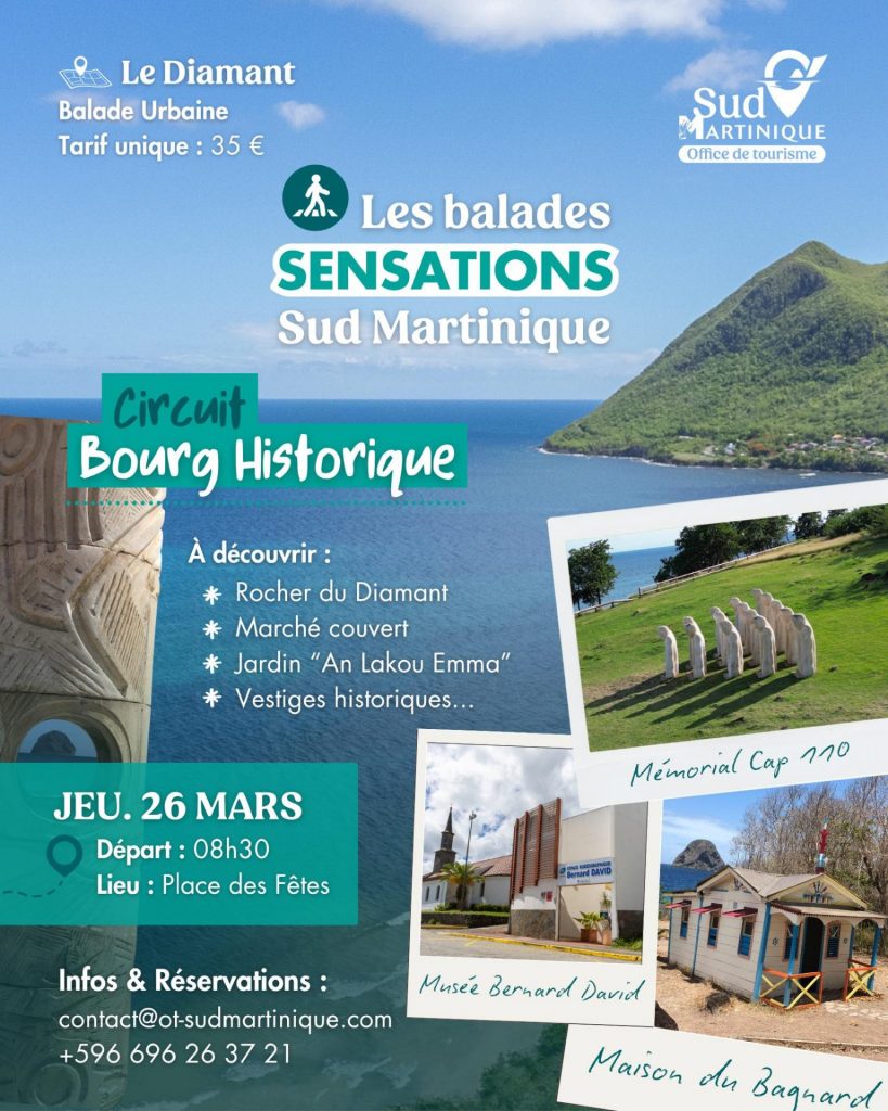 Explorez le Diamant avec l&rsquo;Office de Tourisme SUD Martinique, votre perle d&rsquo;Outre-mer