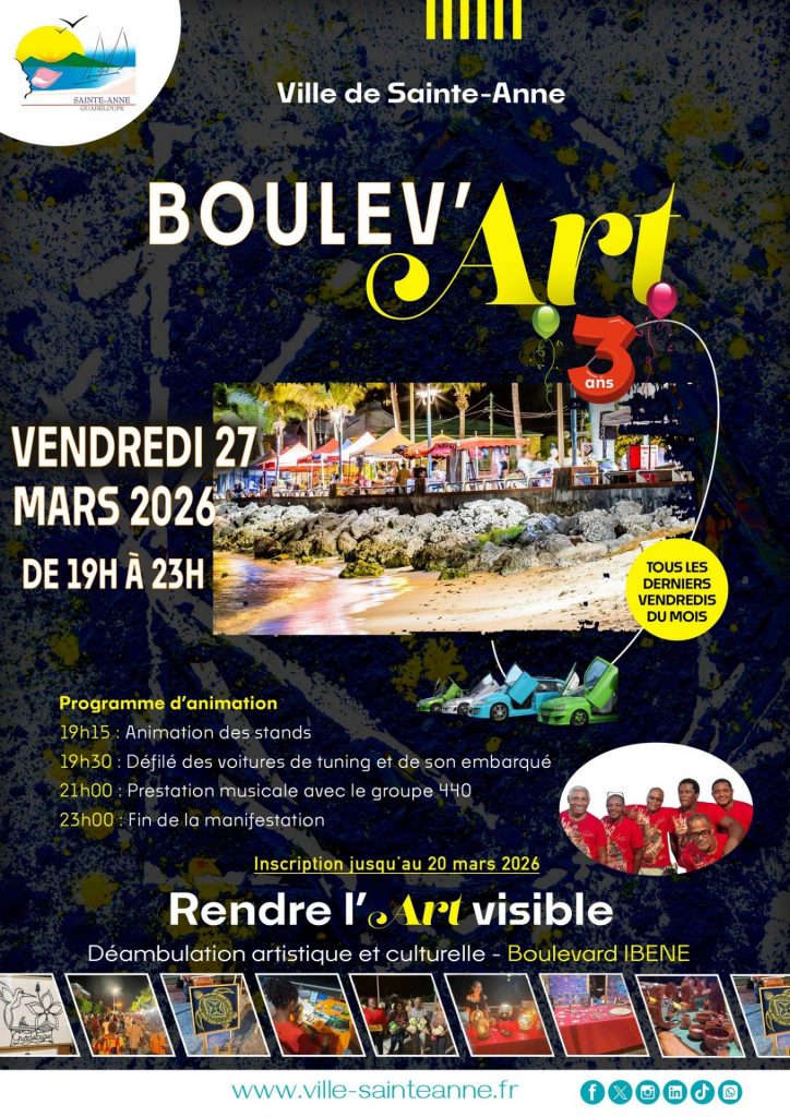 La Ville de Sainte-Anne Guadeloupe célèbre les 3 ans du Boulev&rsquo;art en Outre-mer
