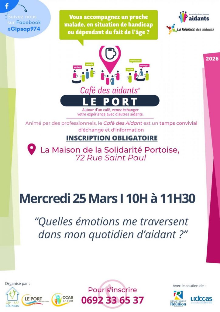 Soutien aux aidants : Le Café des Aidants en Outre-mer à la Ville du Port pour mieux Vivre à La Réunion