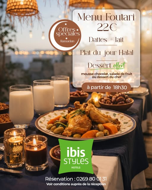 Rompre le jeûne à Ibis Styles Hôtel Aéroport Mayotte : une expérience d&rsquo;exception en Outre-mer