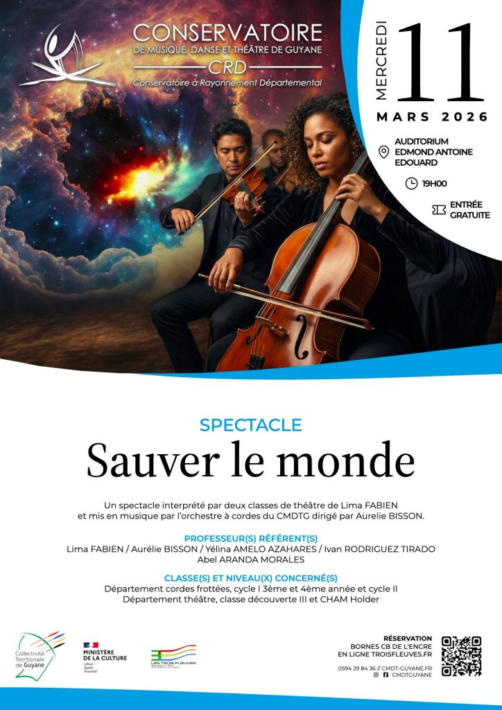 Spectacle du Conservatoire de Musique Danse et Théâtre de Guyane en Outre-mer