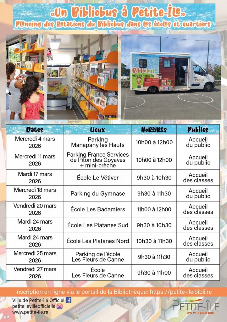 Le Bibliobus Débarque en Outre-mer : Ta Bibliothèque Mobile à La Réunion dans la Ville de Petite-île