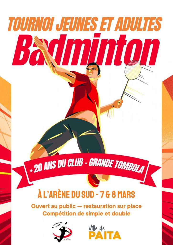 Tournoi des 20 ans du Badminton Club à la Ville de Païta : l&rsquo;événement sport en Outre-mer Nouvelle-Calédonie