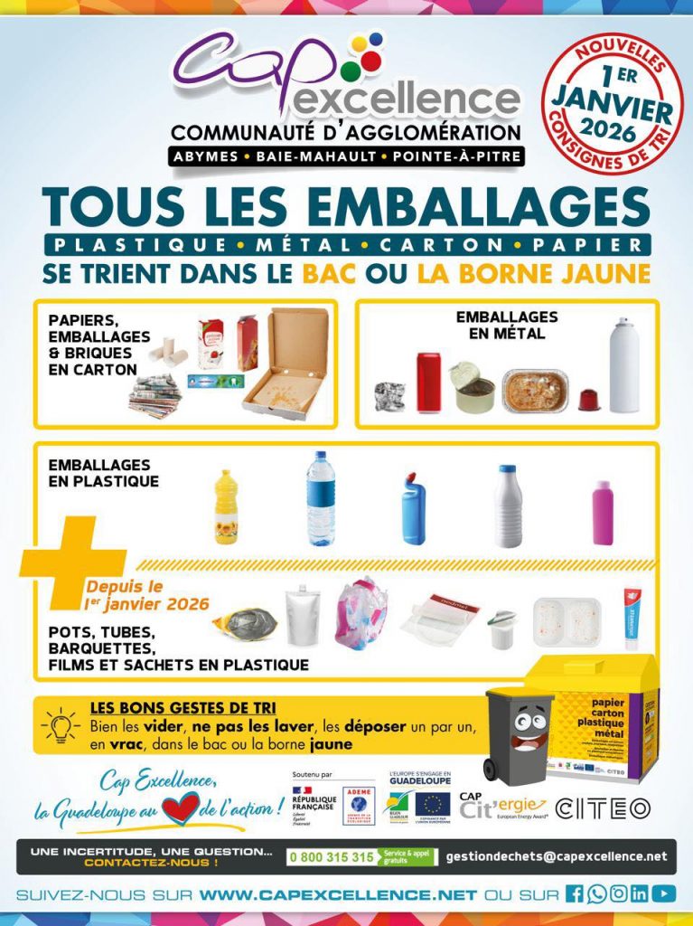 Tri des déchets en Guadeloupe : La Communauté d&rsquo;Agglomération Pointoise simplifie ton quotidien en Outre-mer