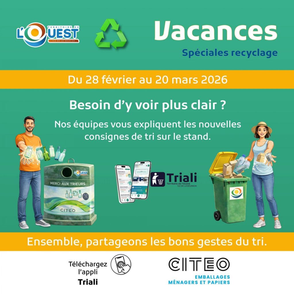 Semaine du recyclage avec le Territoire de l&rsquo;Ouest (TCO) : l’engagement pour une Île de La Réunion propre en Outre-mer