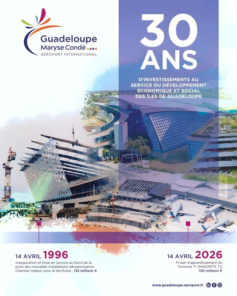 30 ans de l&rsquo;Aéroport Guadeloupe Maryse Condé : un moteur pour l&rsquo;Outre-mer
