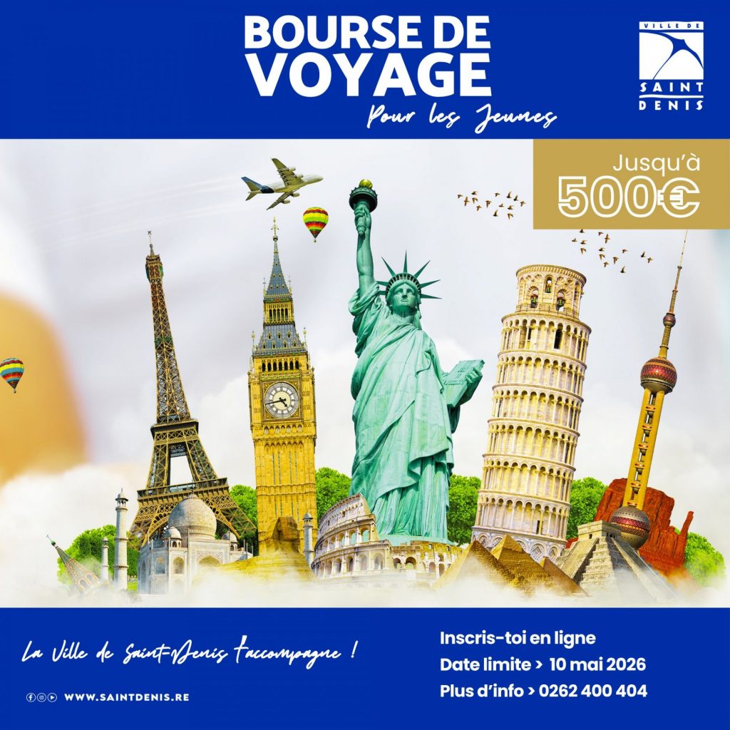 Bourses de voyage 2026 à la Ville de Saint-Denis de La Réunion : ton aventure en Outre-mer commence ici