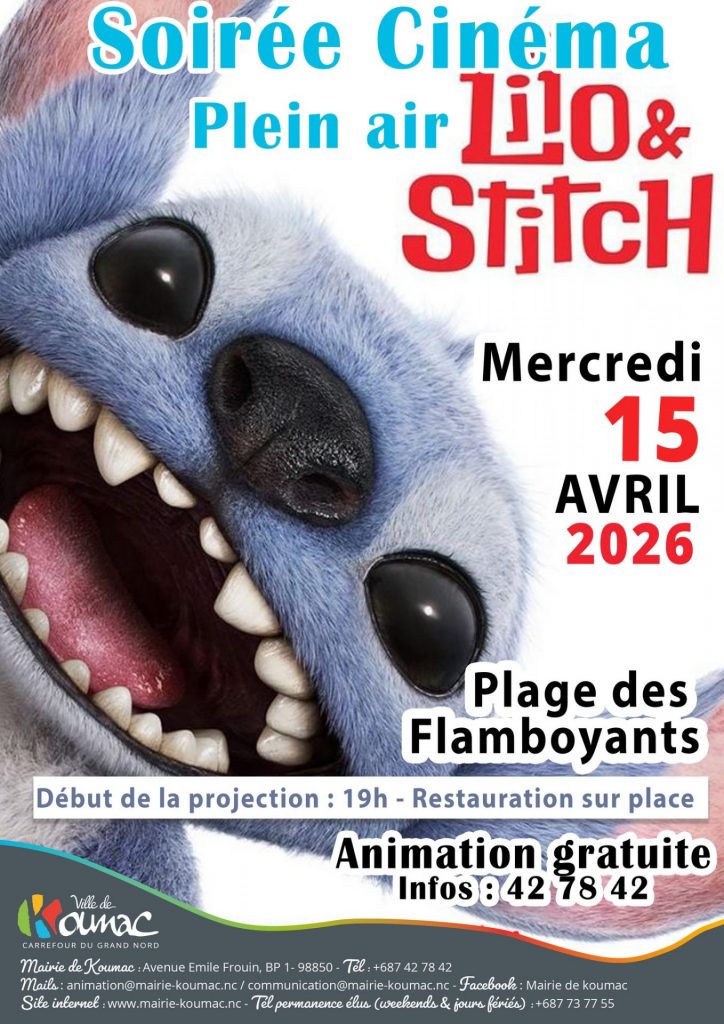Cinéma en plein air en Nouvelle-Calédonie : Lilo et Stitch illumine la Ville de Koumac en Outre-mer