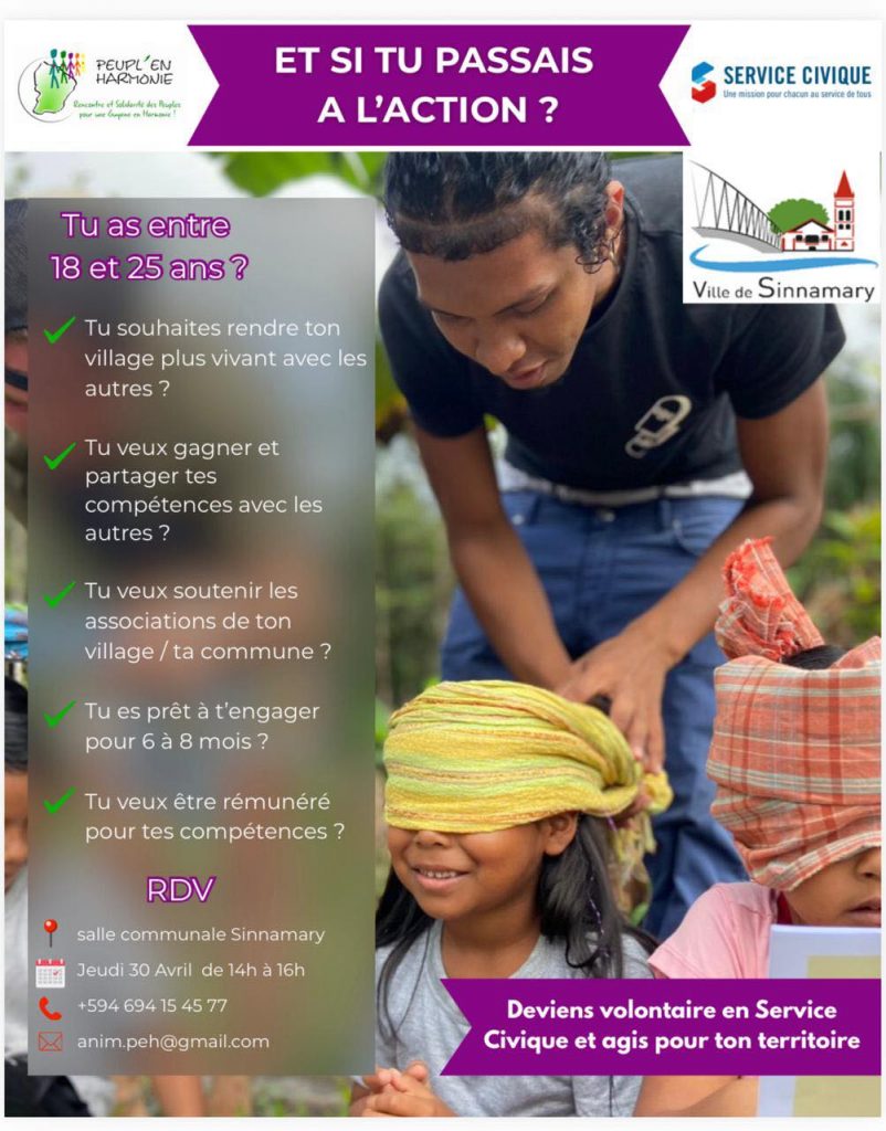 Service Civique en Guyane : Engage-toi avec la Ville de Sinnamary en Outre-mer