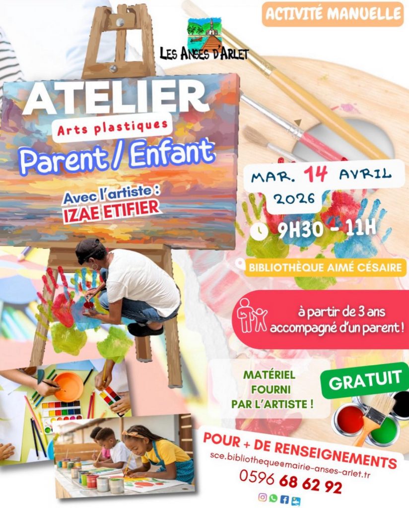 Éveil artistique en Martinique : Un atelier parent-enfant avec Izae Etifier à la Ville de Les Anses d&rsquo;Arlet, perle de l&rsquo;Outre-mer