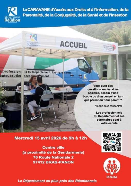 Accès aux droits à la Ville de Bras-Panon : La Caravane du Département parcourt La Réunion, région d&rsquo;Outre-mer