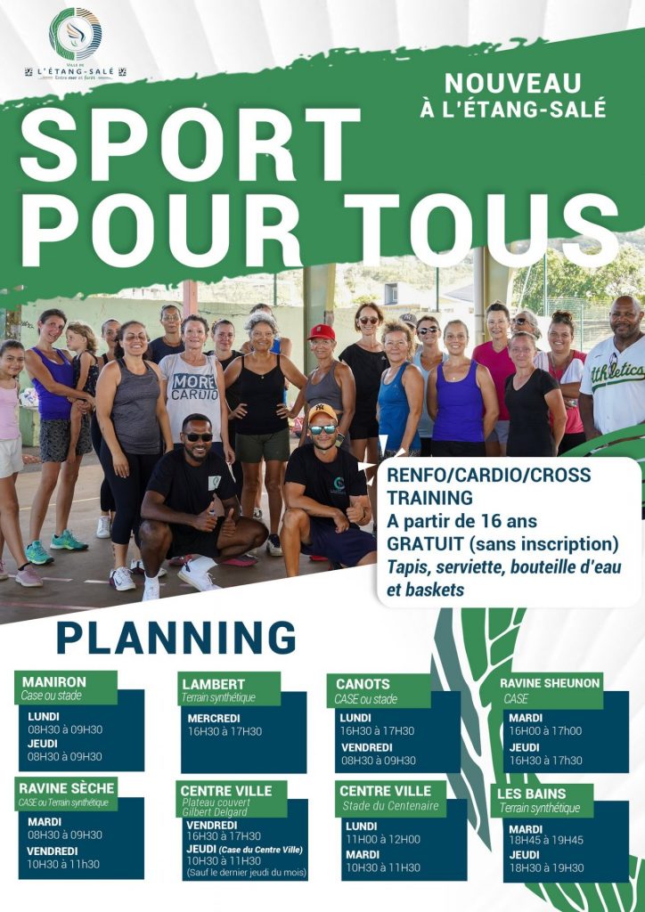 Sport gratuit à La Réunion : La Ville de L&rsquo;Étang-Salé dynamise l&rsquo;Outre-mer
