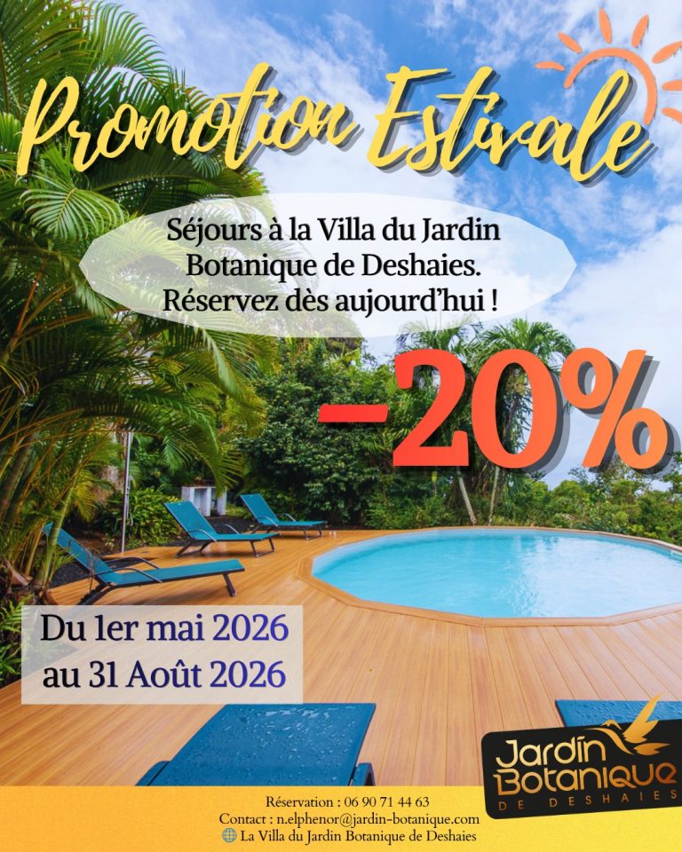 Offre Exceptionnelle au Jardin Botanique de Deshaies : Votre Séjour de Rêve en Guadeloupe avec Outre-mer Tourisme