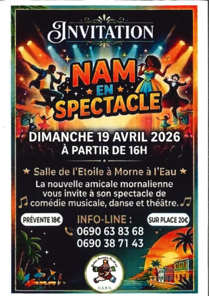 Ville de Morne-à-L’Eau : Un spectacle éblouissant de l&rsquo;Outre-mer en Guadeloupe avec l&rsquo;association Nouvelle Amicale Mornalienne