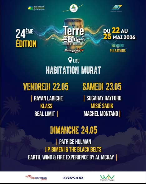 Festival Terre de Blues 2026 en Guadeloupe : l’événement majeur de l’Outre-mer avec l’Office du Tourisme Marie-Galante