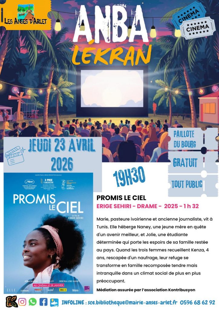 Cinéma en plein air avec la Ville des Anses d&rsquo;Arlet : vivez l&rsquo;expérience Anba Lekran en Martinique