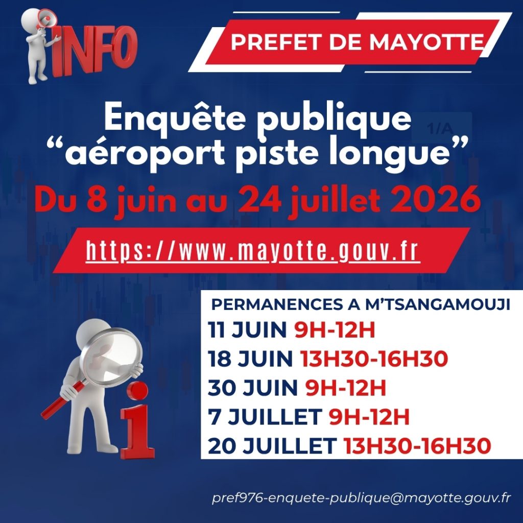 Aménagement du nouvel aéroport de Mayotte à Bouyouni : participe à l&rsquo;enquête publique en Outre-mer avec la Commune de M&rsquo;tsangamouji et Outre-mer Tourisme