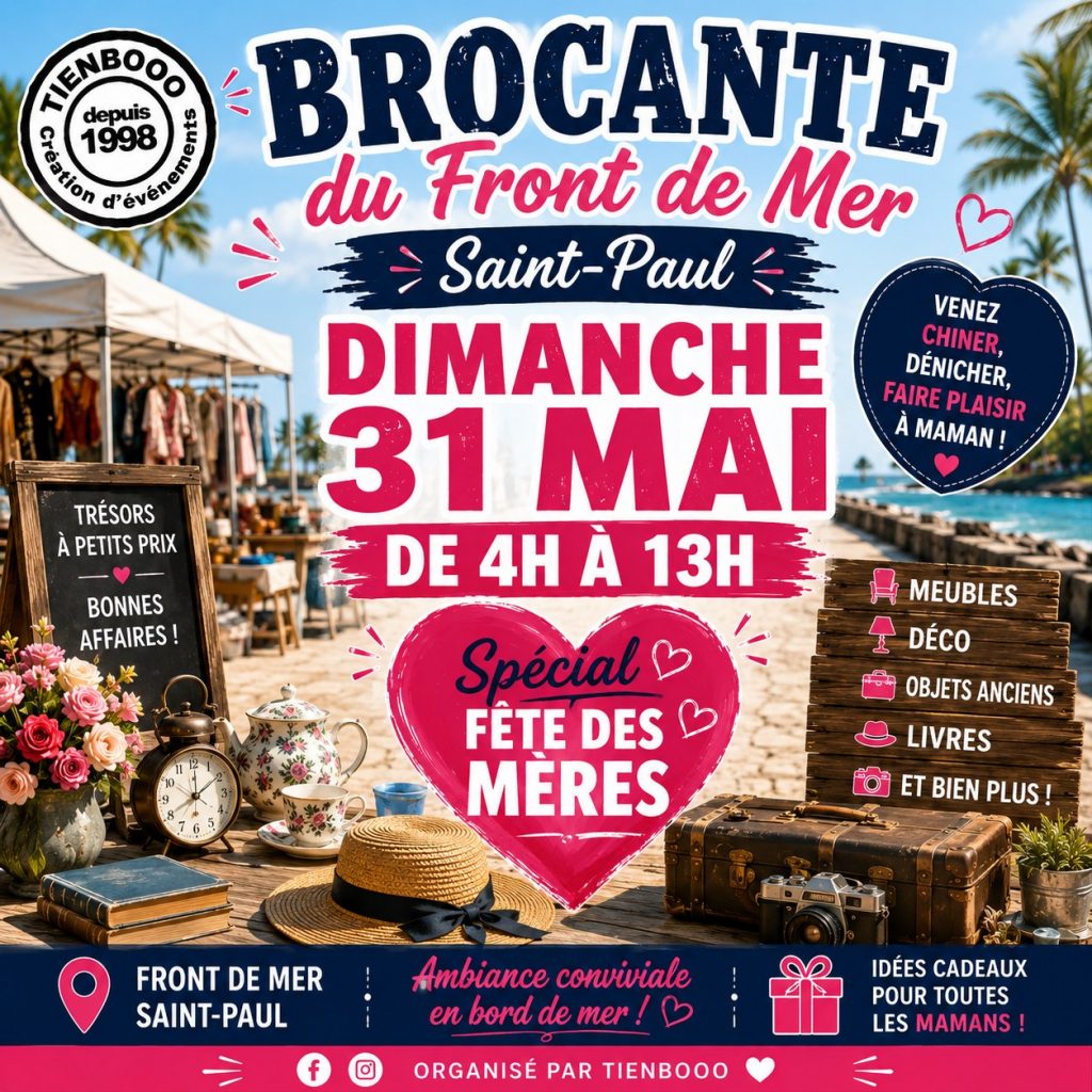 Chinez sur le front de mer à La Réunion : la brocante Tienbooo célèbre la Fête des Mères en Outre-mer