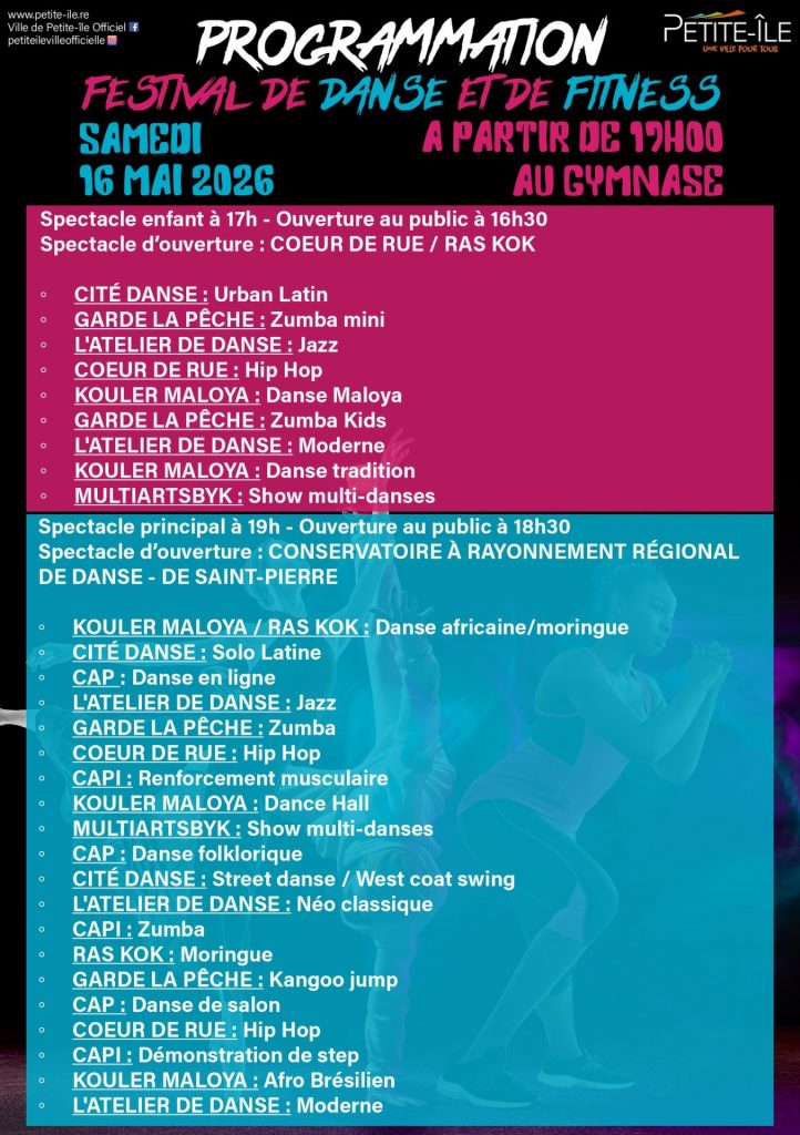 Festival Danse et Fitness 2026 à la Ville de Petite-Île : l&rsquo;événement incontournable en Outre-mer à La Réunion