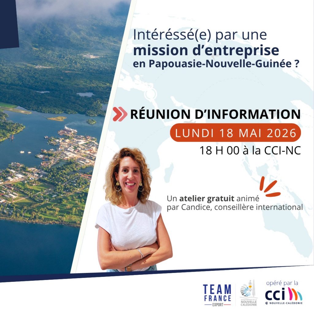 Développer ton business en Outre-mer : La Chambre de commerce et d&rsquo;industrie de Nouvelle-Calédonie – CCI NC t&rsquo;ouvre les portes de la Papouasie