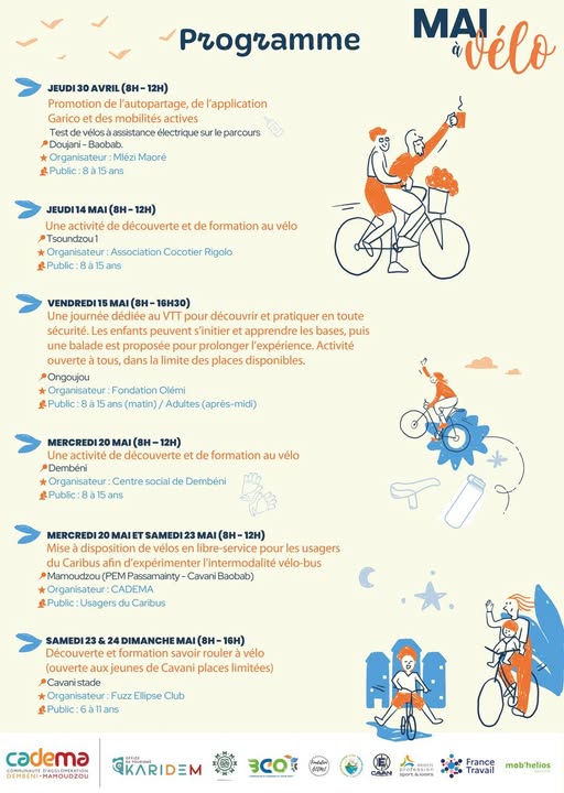 Mai à Vélo 2026 avec l’Office de Tourisme de la Cadema Mayotte : Le rendez-vous incontournable en Outre-mer