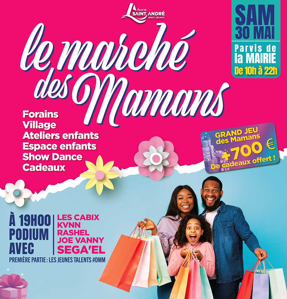Marché des créateurs avec la Ville de Saint-André : la célébration festive du Marché des Mamans à La Réunion en Outre-mer avec Outre-mer Tourisme