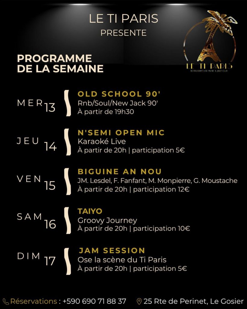 Le Ti Paris : l&rsquo;escale musicale incontournable en Guadeloupe, région Outre-mer