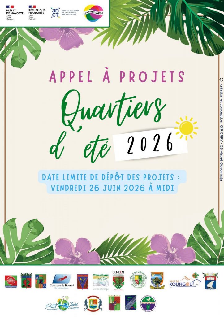 Appel à projets du Préfet de Mayotte : Dynamise ton Quartier d&rsquo;Été 2026 en Outre-mer avec l&rsquo;Animation Sportive et Culturelle