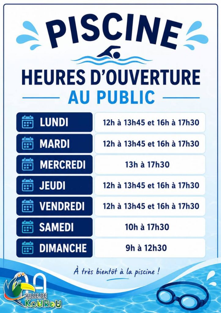 Baignade et loisirs en Guyane : la Piscine Municipale de la Ville de Kourou t&rsquo;ouvre ses portes en Outre-mer