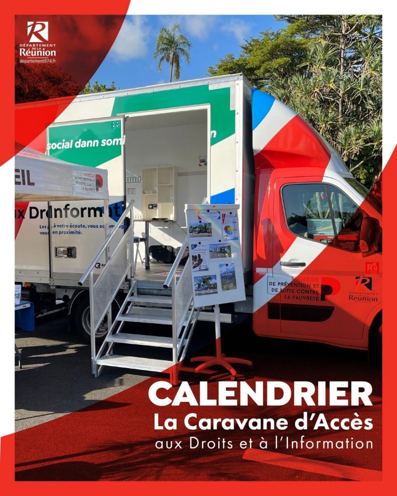 Caravane d’accès aux droits et solidarité à La Réunion : découvrez l&rsquo;action sociale du Département de La Réunion, le modèle solidaire de l’Outre-mer