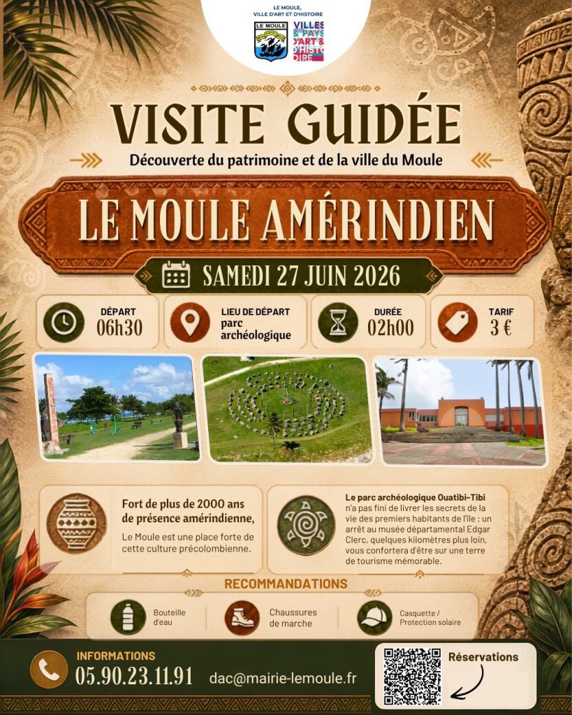 Comment découvrir l&rsquo;histoire précolombienne en Guadeloupe ? Explorez la richesse archéologique de la Ville du Moule, trésor culturel d&rsquo;Outre-mer