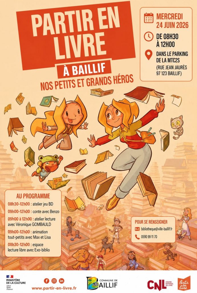 Où voyager pour vivre de belles activités en famille ? Découvrez « Partir en Livre » en Outre-mer avec la Ville de Baillif en Guadeloupe