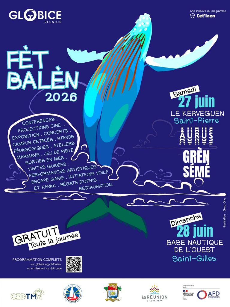 Festival écoresponsable à La Réunion : Célébrez les géants de l&rsquo;océan avec Globice Réunion pour la Fèt Balèn, l&rsquo;événement nature de l&rsquo;Outre-mer