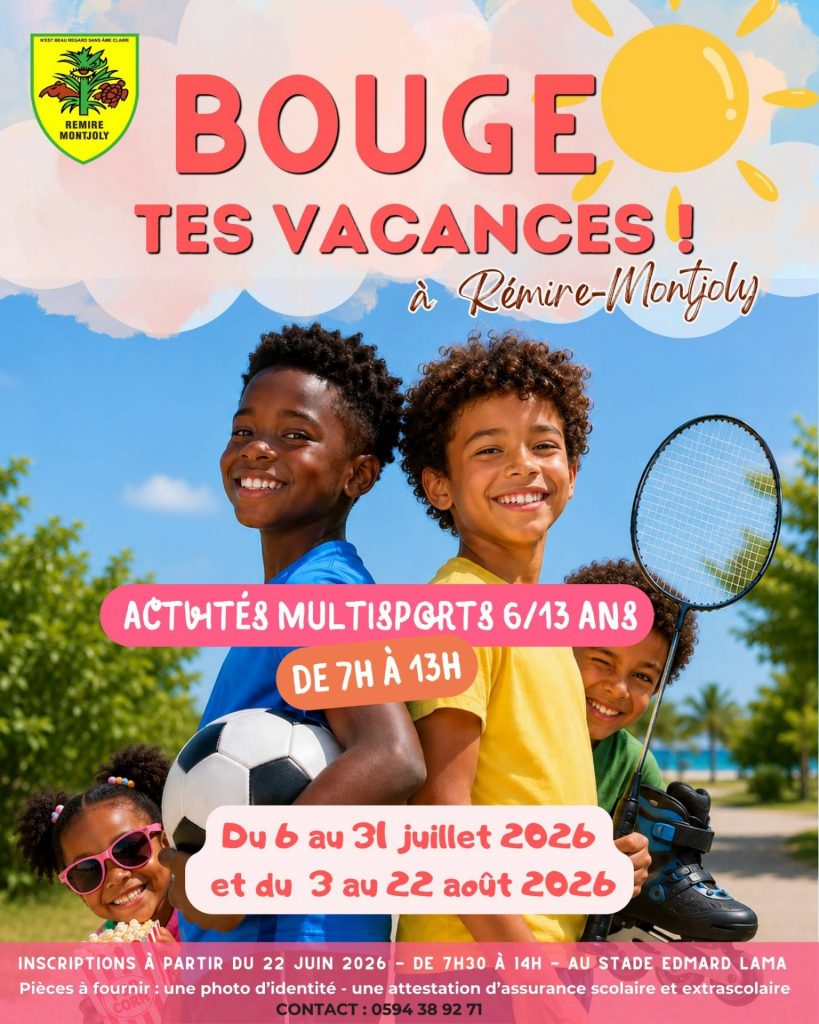 Bouge tes vacances à la Ville de Rémire-Montjoly : Le programme multisports incontournable qui dynamise la Guyane en Outre-mer