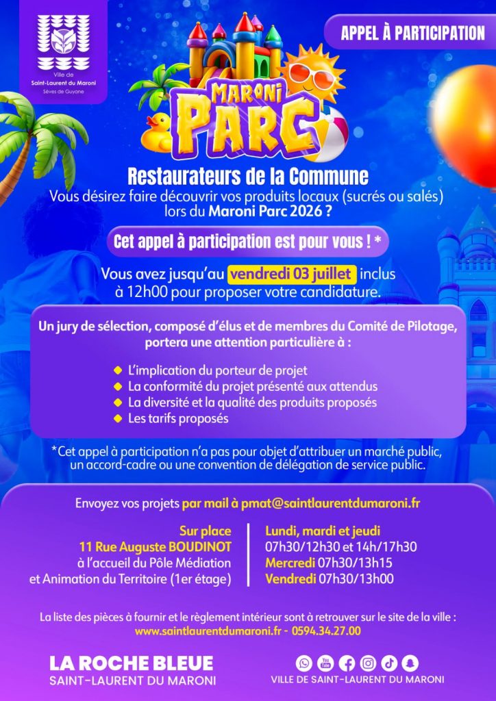 Comment savourer la cuisine locale à la Ville de Saint-Laurent du Maroni : L&rsquo;événement Maroni Parc 2026 redéfinit la gastronomie en Guyane et en Outre-mer