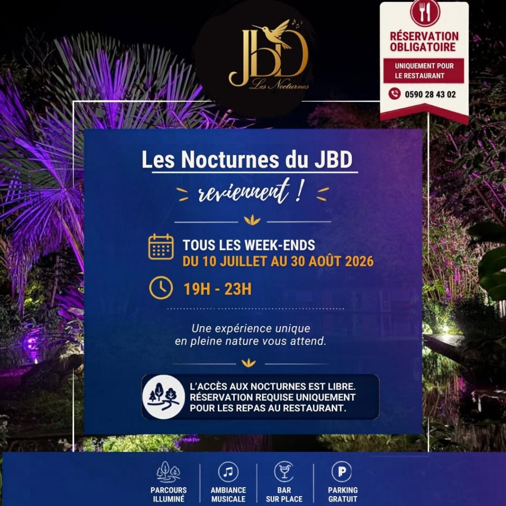 Que faire le soir en Outre-mer ? Ne manquez pas le grand retour des Nocturnes au Jardin Botanique de Deshaies en Guadeloupe !