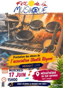 Où célébrer la Fête de la Musique traditionnelle à La Réunion ? Découvrez les talents d&rsquo;Otantik Réyoné à la Médiathèque du Sud Sauvage, l&rsquo;escale culturelle unique en Outre-mer