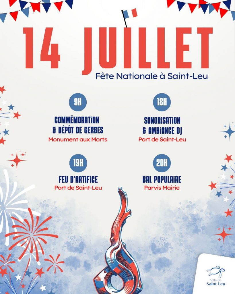 Où fêter le 14 juillet à La Réunion ? Découvrez le programme spectaculaire de la Ville de Saint-Leu pour vibrer en Outre-mer !