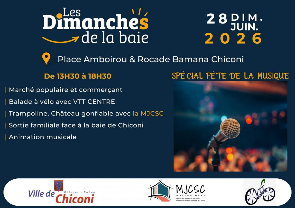 Où sortir à Mayotte ce week-end ? Célébrez la Fête de la Musique au Dimanche de la Baie dans la Commune de Chiconi en Outre-mer
