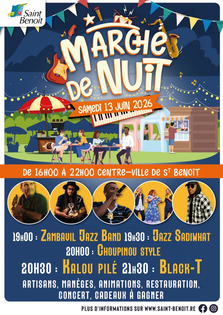 Marché de Nuit et Concerts avec la Ville de Saint-Benoît : Profitez des Animations Festives à La Réunion en Outre-mer