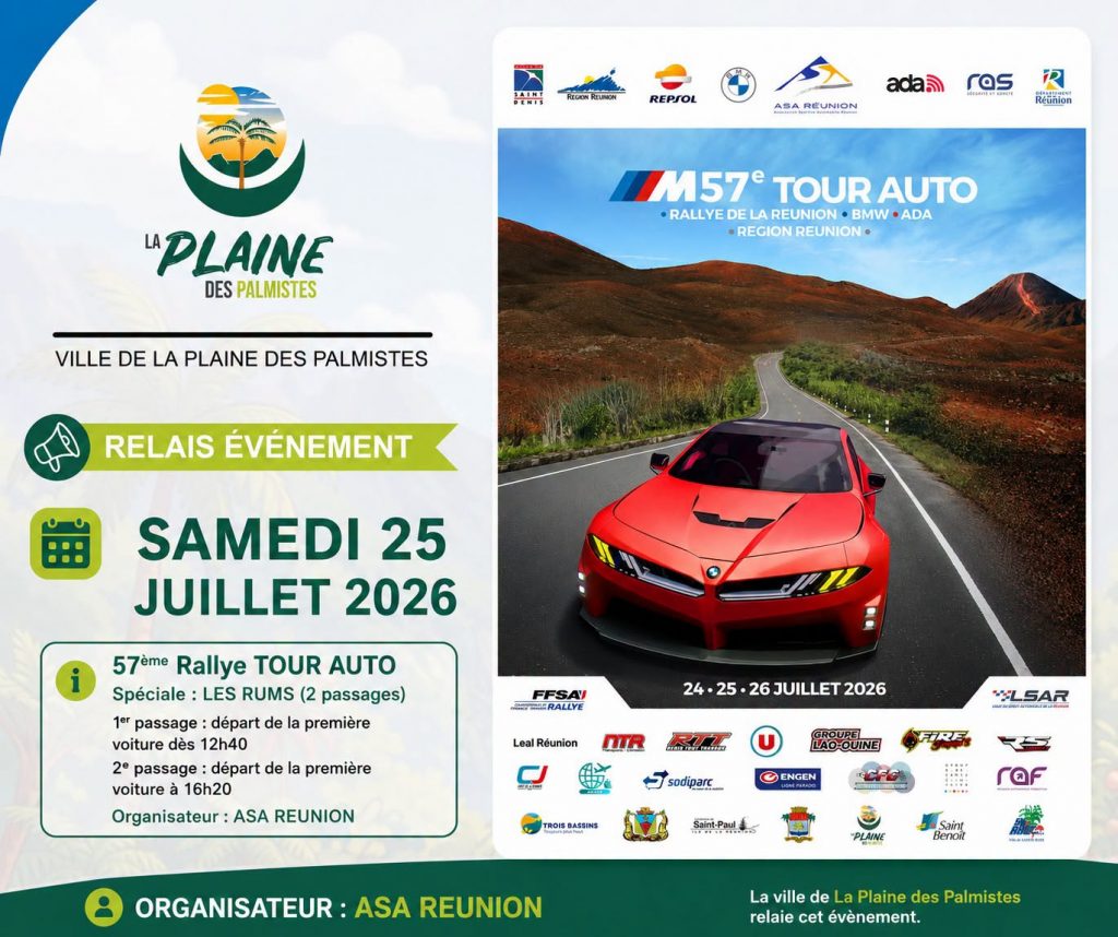 57ᵉ Rallye Tour Auto à La Réunion : Où et comment vivre la mythique spéciale « Les Rums » à la Ville de La Plaine des Palmistes en Outre-mer ?