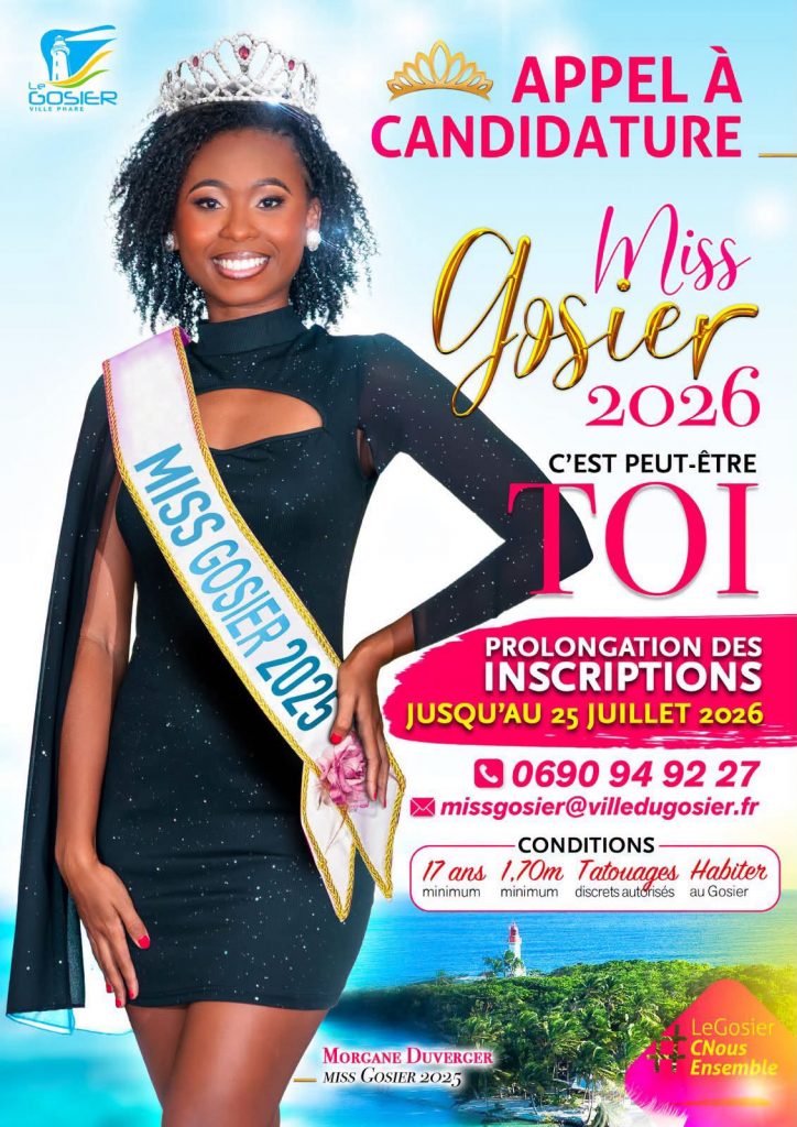 Élection Miss Gosier 2026 : Comment participer au concours incontournable d&rsquo;Outre-mer en Guadeloupe avec la Ville du Gosier ?
