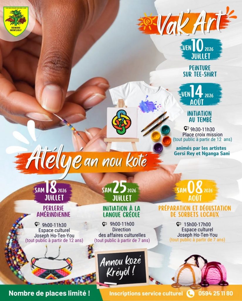 Comment s&rsquo;initier aux traditions locales en Guyane ? Découvrez les ateliers d&rsquo;été à la Ville de Rémire-Montjoly en Outre-mer !